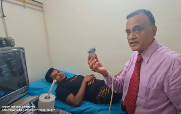 Ultrasound guided visualization of ACL of knee Chennai India